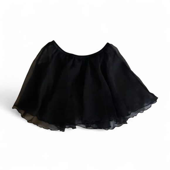 Danskin Freestyle Black Sheer Little Girls Skirt 6/6x - Picture 3 of 5